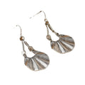 Boucles d'oreilles Retro Silver Bird avec pendentifs métalliques