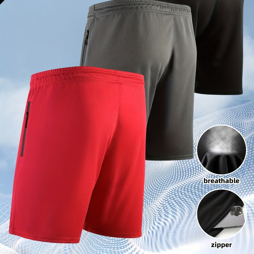 Short homme Mode Casual Séchage rapide Entraînement extérieur Poche à fermeture éclair à cinq points