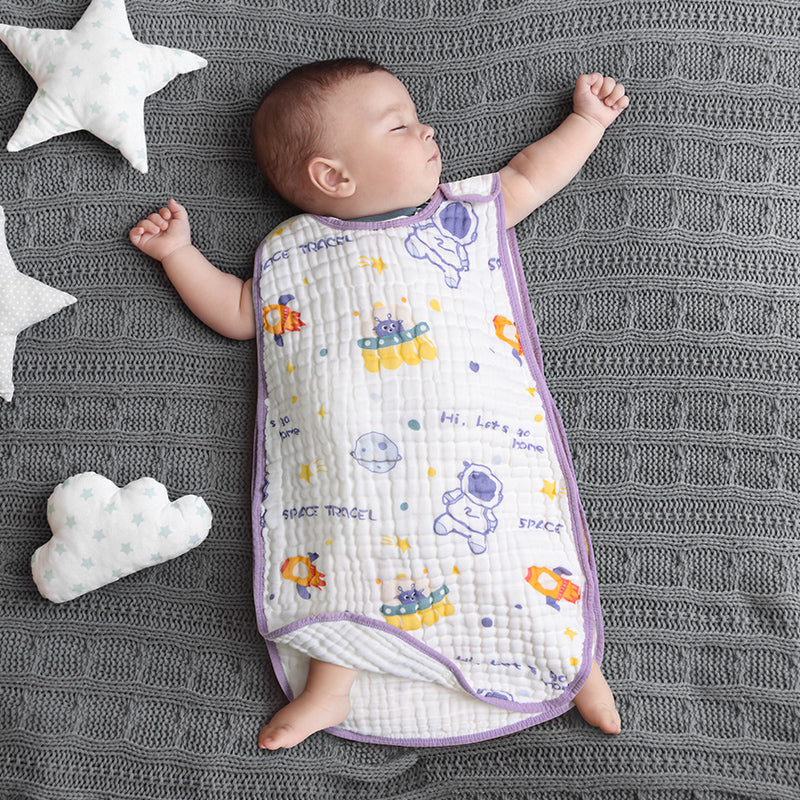 Cotton Gauze Sleeveless Vest Newborn Sac de couchage pour enfants