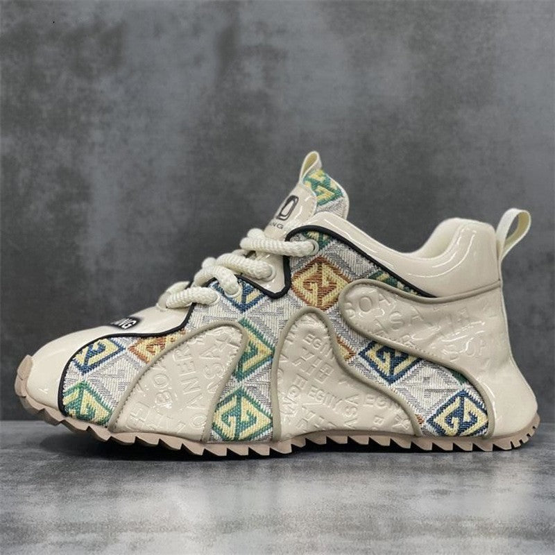 Mode Jeunes Broderie Pitching Épaisseur Bottom Léger Hommes Chaussures