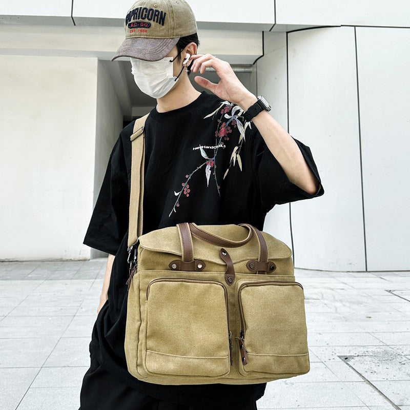 Voyage en plein air Multi-compartiment Grande Capacité Toile Sac de corps pour hommes