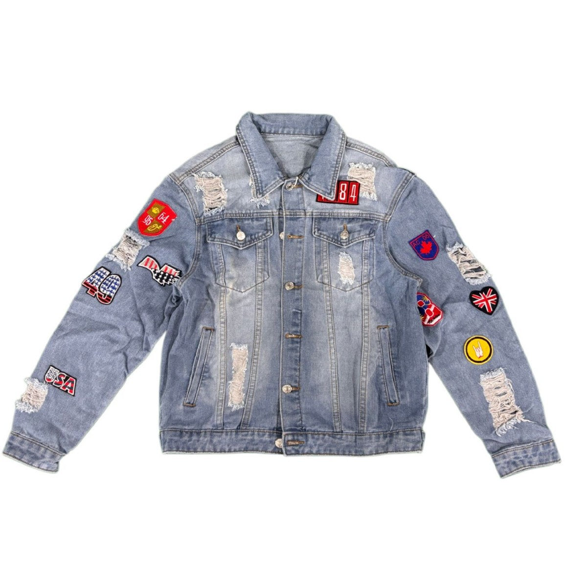 Veste denim pour homme avec manteau européen et américain