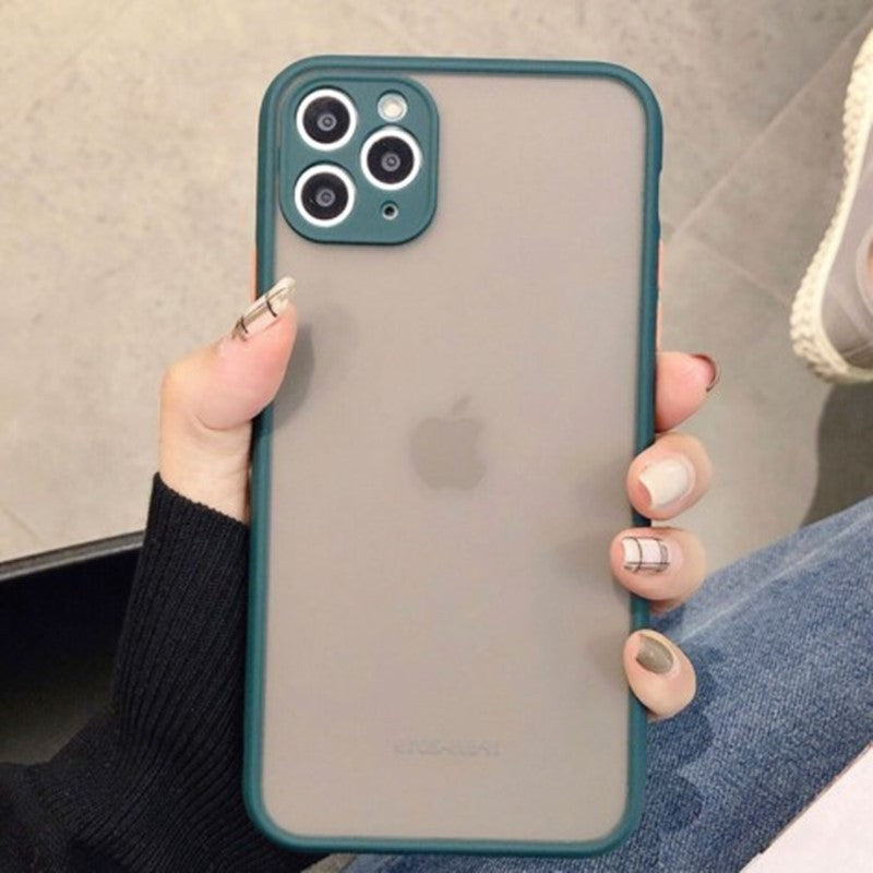 Cas de téléphone portable contrastante couleur givrée pour empêcher la chute