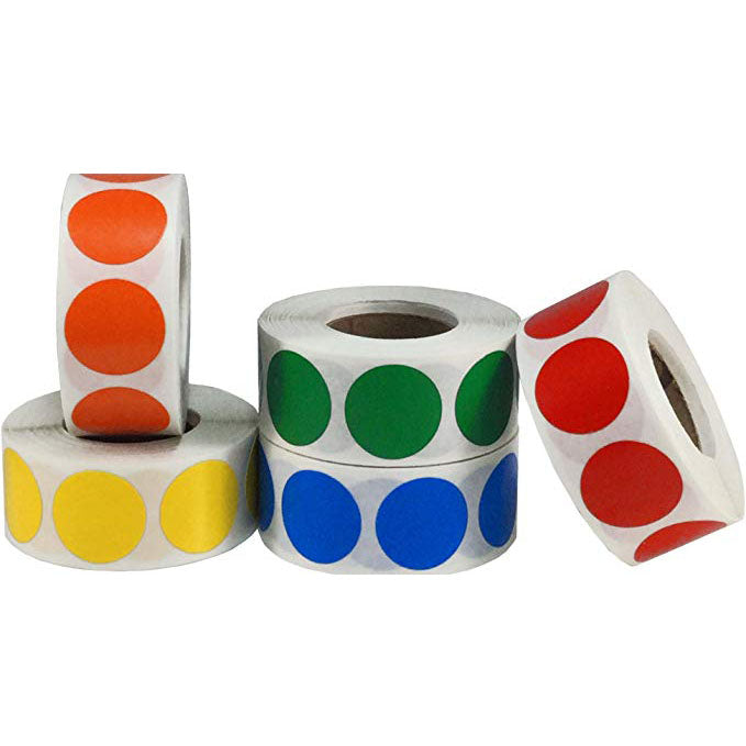 500 Pcs/Roll Chroma Étiquette Code Couleur Point Étiquette Sticker