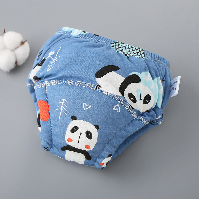 Pantalon d'entraînement pour bébé Pure coton respirant 6 couches Lavable Couche pour bébé