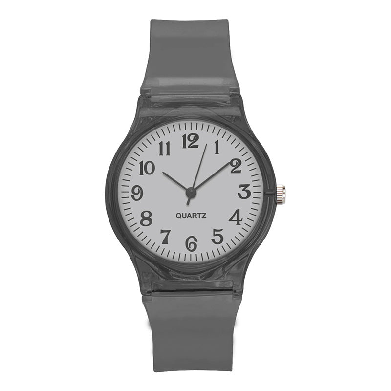 La couleur transparente Bracelet en plastique Cadran Fashion Trend Watch
