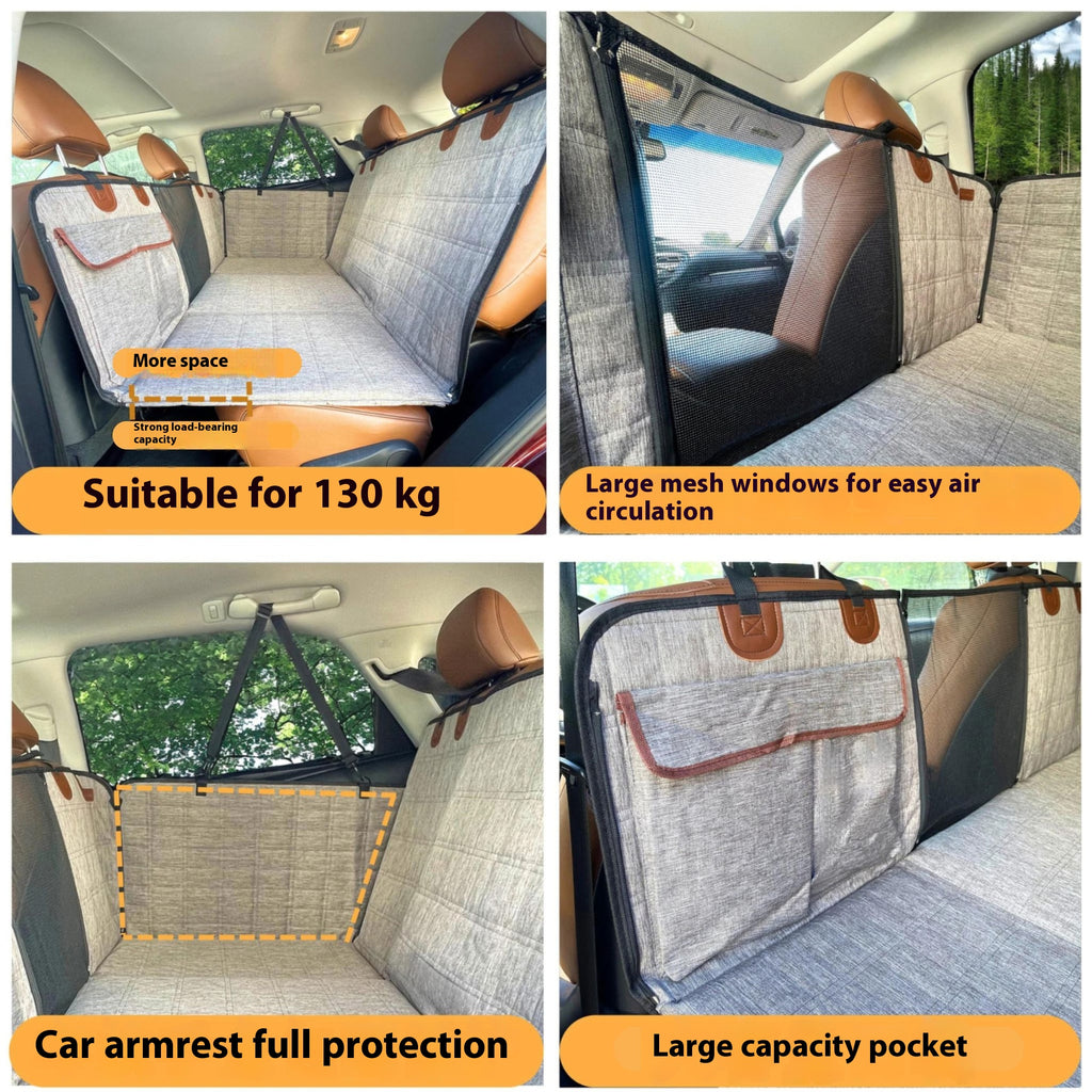 Extended Support Plate Car Dog Bed Back Seat Pet Pad
