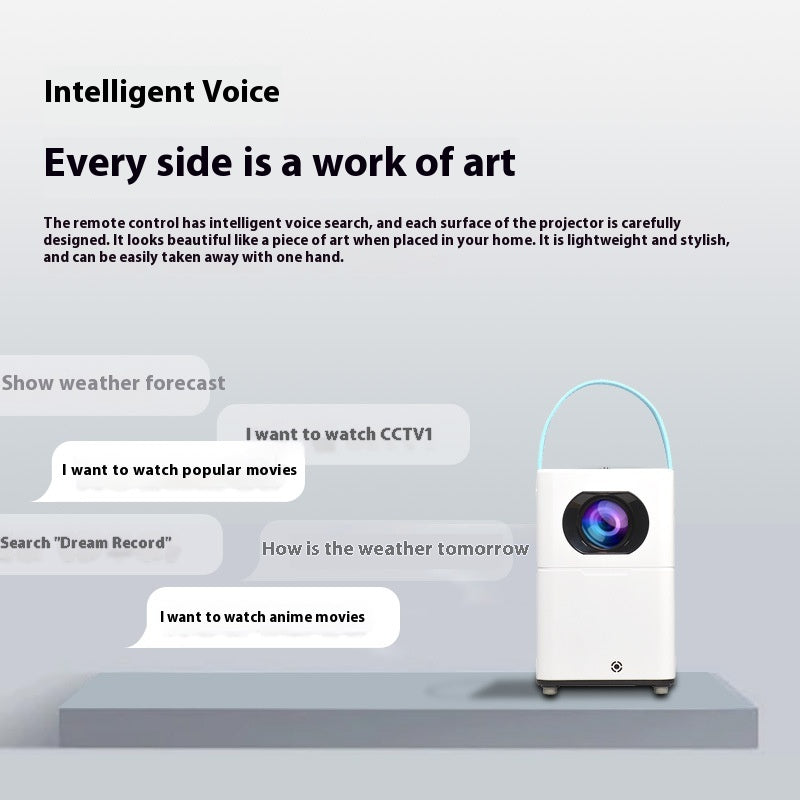 Projecteur HD intelligent multifonctionnel à usage domestique