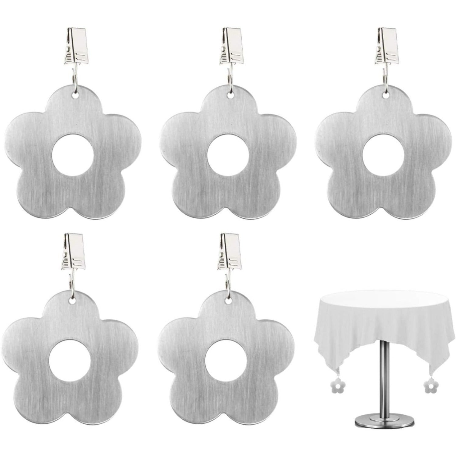 Ensemble de 5 poids de nappe de fleurs