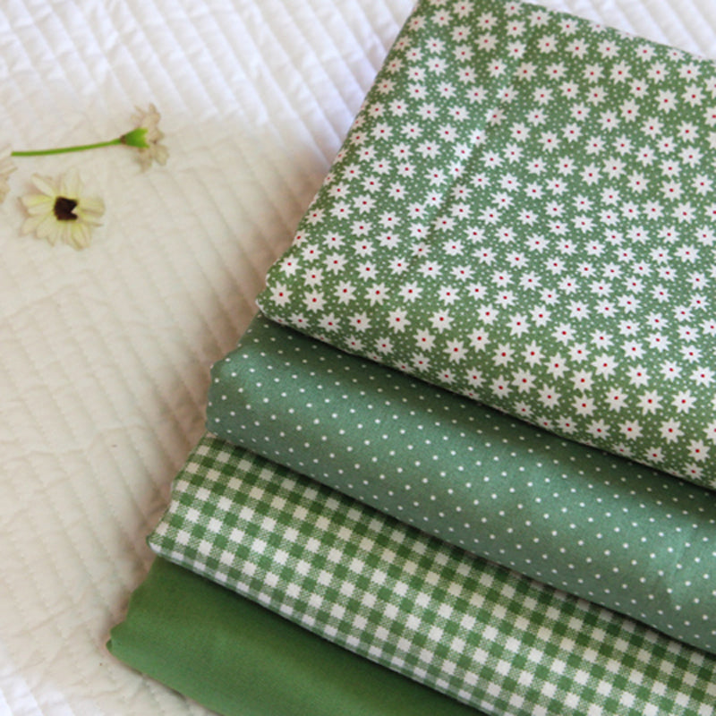 Cotton Thickened Plaid Pastoral Style Fabric