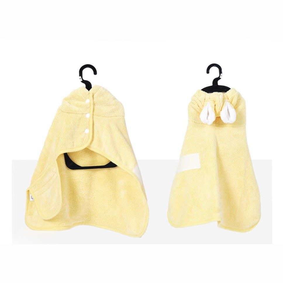 Peigne de bain pour chien Serviette Super Absorbent pour petits chiens Chats Séchage rapide Robe de chien avec capot