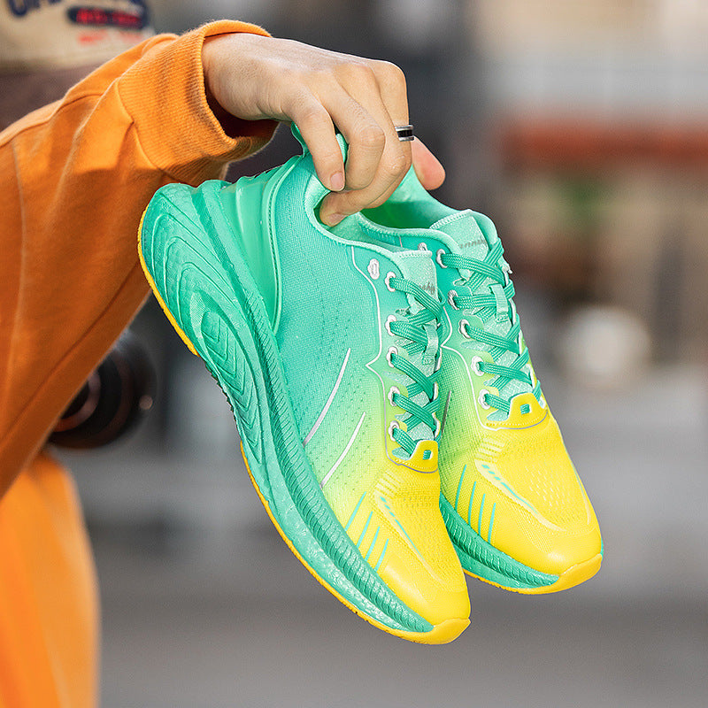 Popcorn Épaisseur Semelle Léger Flying Woven Chaussures de course