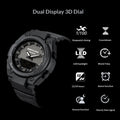 Montre Quartz lumineux à double affichage multifonction pour les étudiants