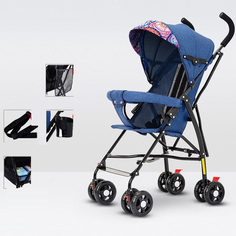 Assieds-toi et couche-toi Bébé Portable Pliant Simple Trolley