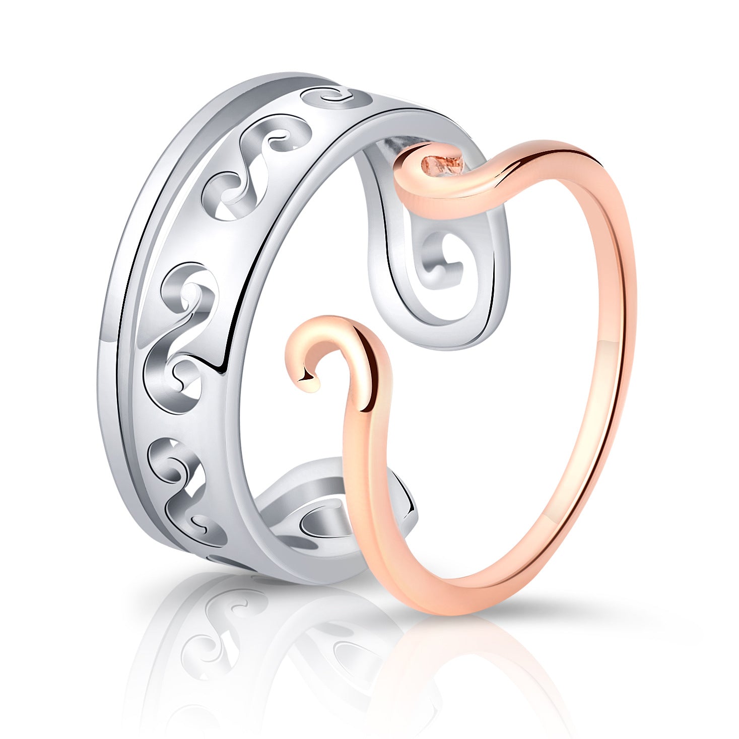 Moissanite Engagement Couple Anneaux Couple
