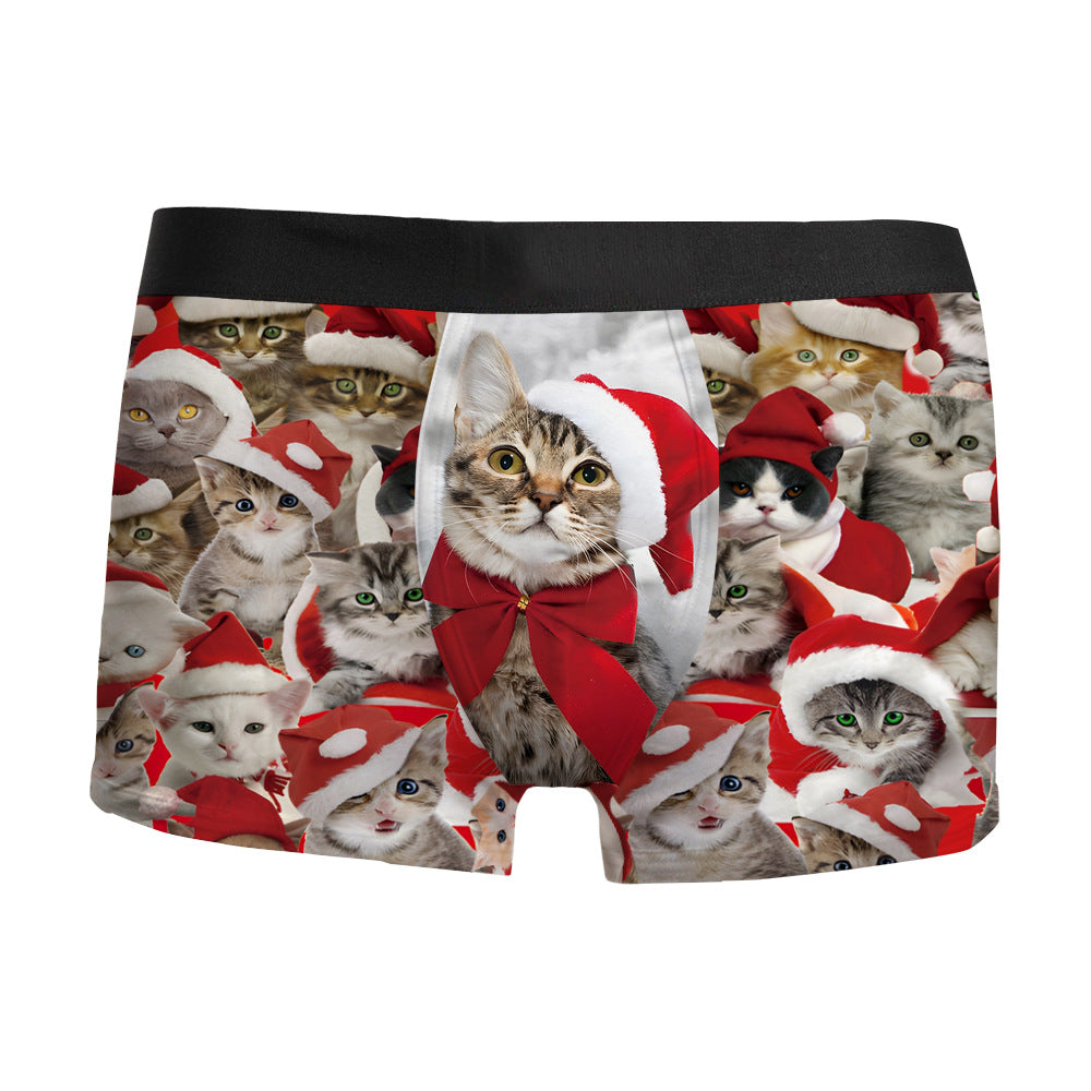 Sous-vêtements homme imprimé 3D de Noël respirant