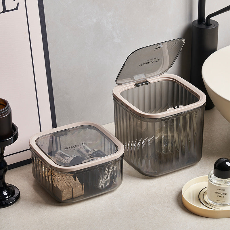 Corbeille de bureau transparente peut Light-Luxury Car Panier de papier