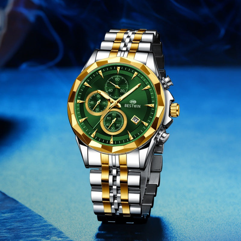 Homme Lumineux Montre personnalisée à six mains Élégante et accrocheuse