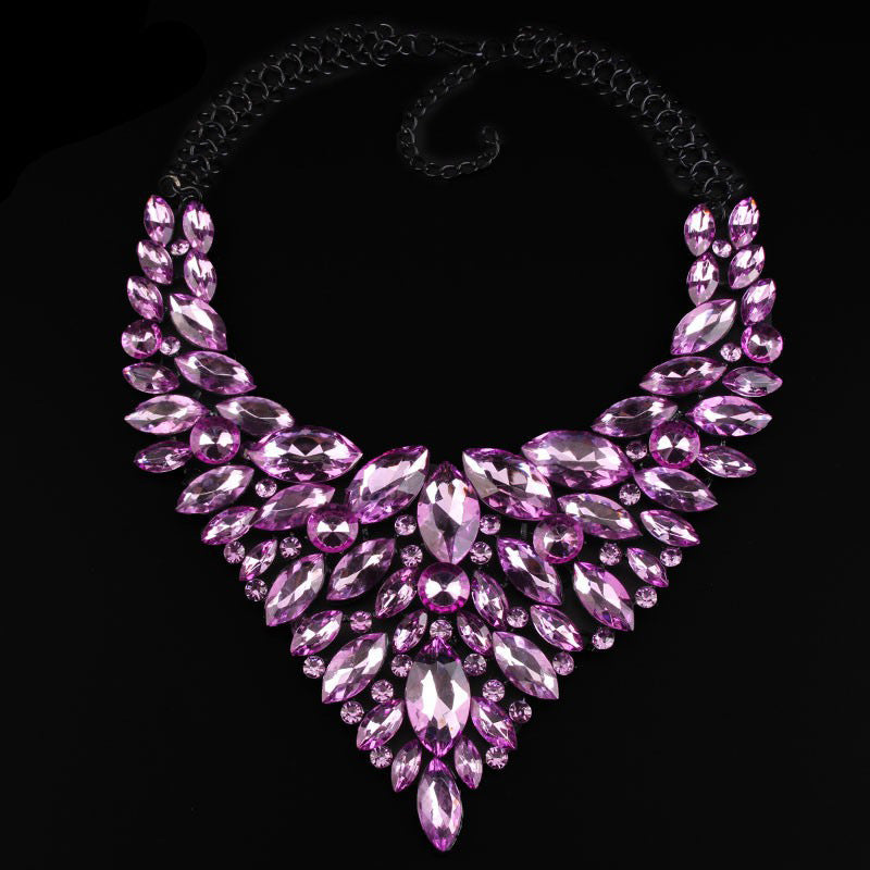Collier en Strass en alliage Chaîne de sweater en diamant