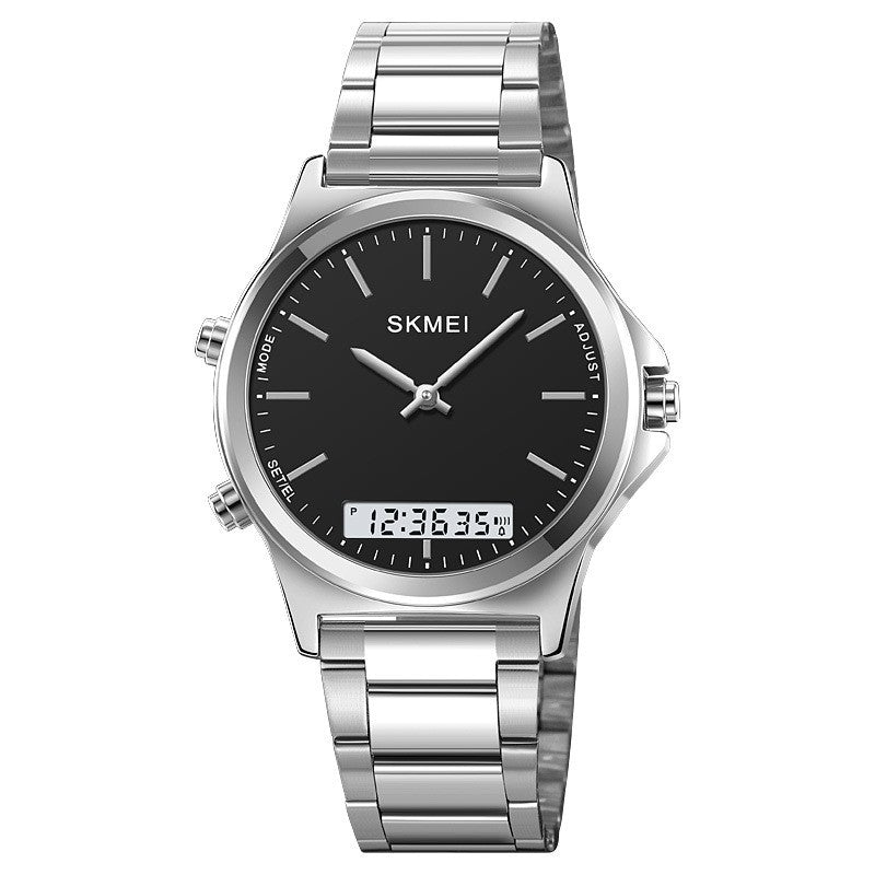 Montre en acier multi-fonctions de style affaires pour hommes