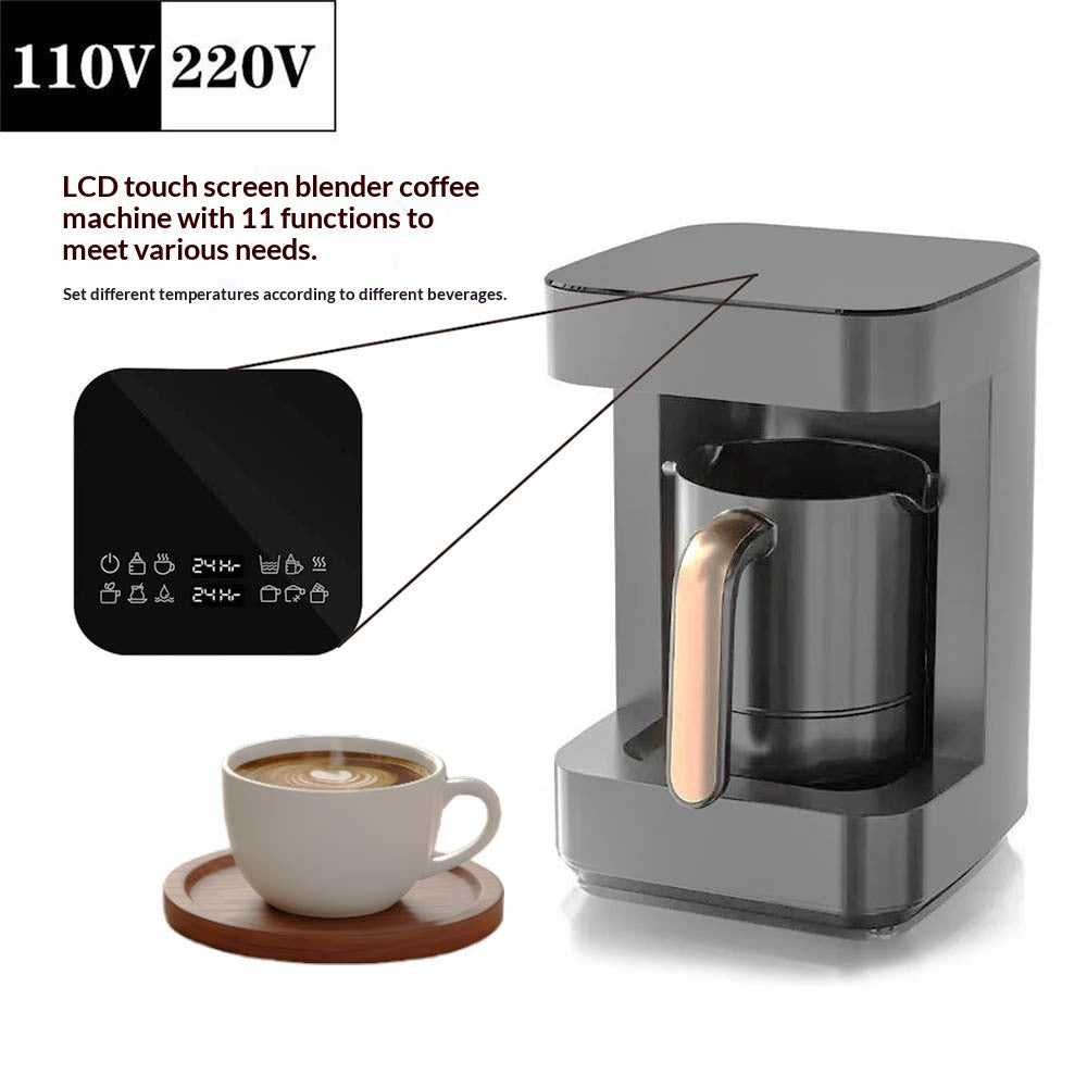 Stirring Pot à thé de lait avec affichage numérique Chauffage cafetière