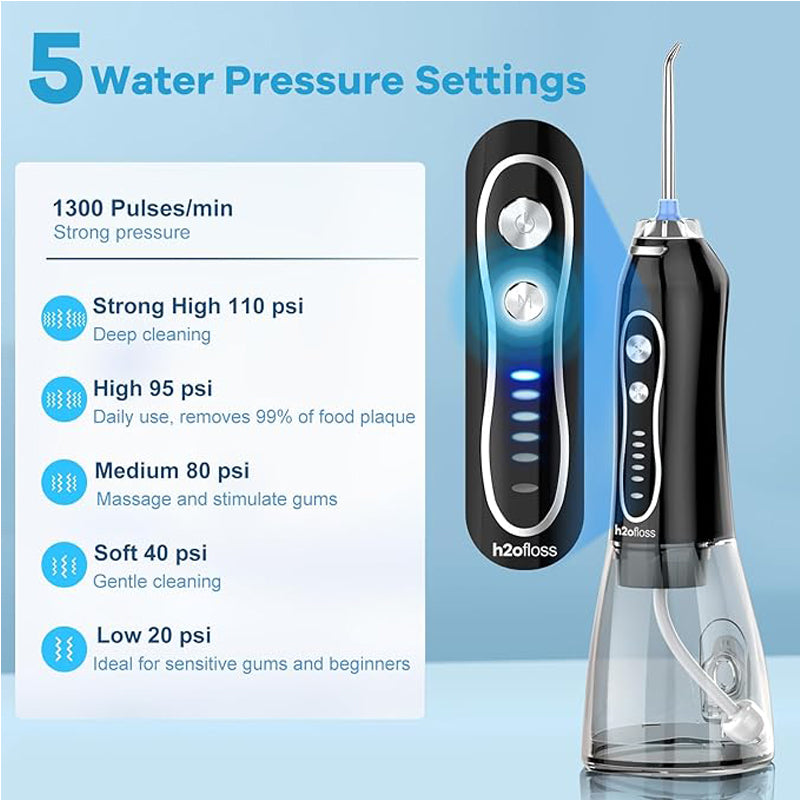 Pick de dents de fil dentaire d'eau Portable Oral Irrigator avec 5 modes IPX7