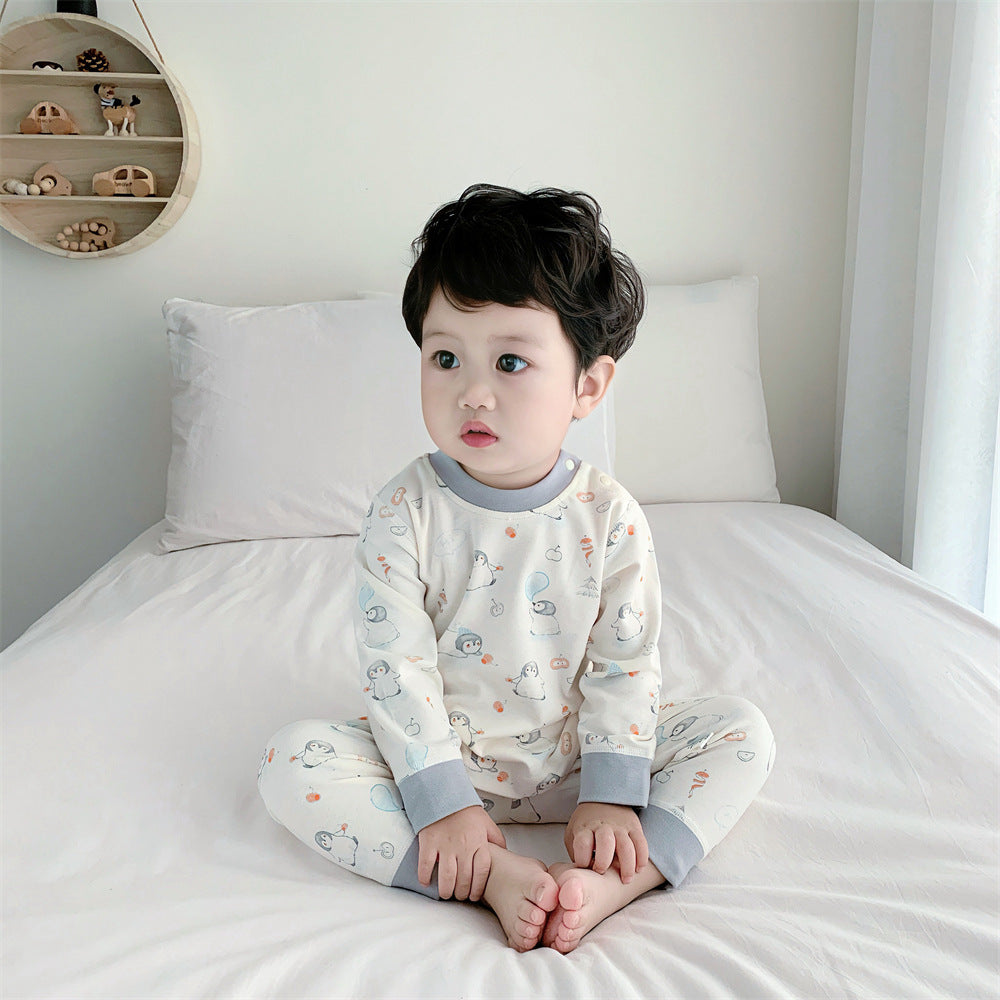 Ensemble de vêtements d'automne pour enfants en coton pur