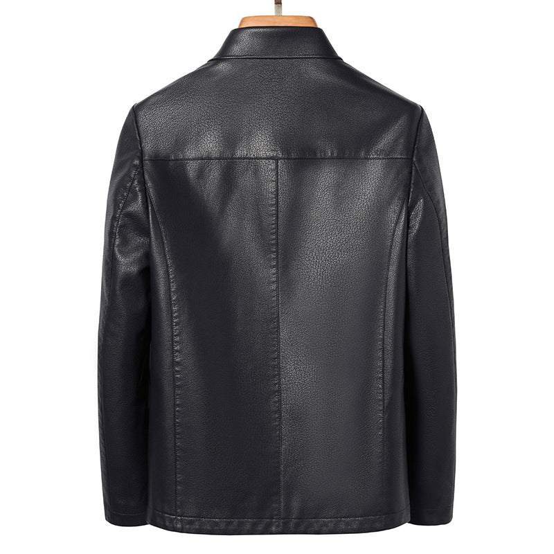Veste en cuir véritable écologique Lapel Veste en cuir véritable Hommes