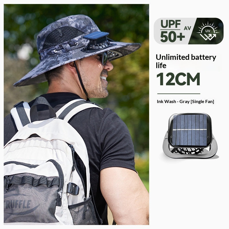 Chapeau d'éventail de pulvérisation Cooling Sunshade Chapeau Fisherman
