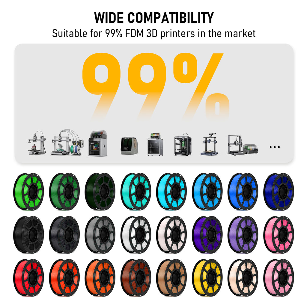 PLA 3D Imprimante Filament 12 Pack