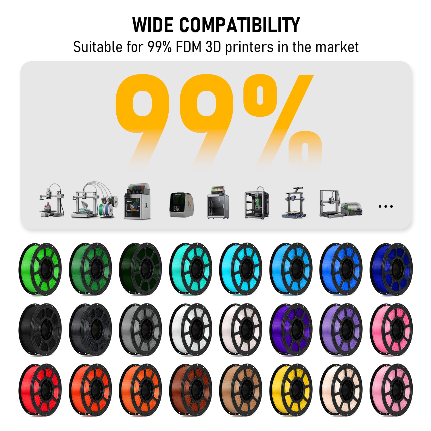 PLA 3D Imprimante Filament 12 Pack