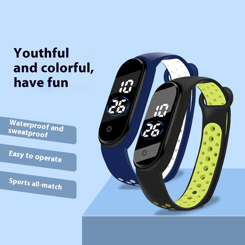 Waterproof Student bracelet de sport bicolore