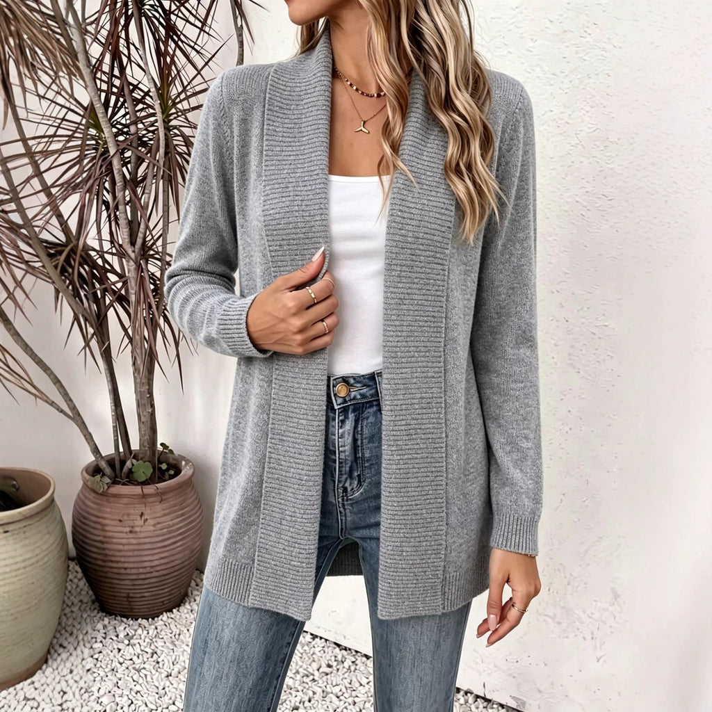 Collier de châle pour femmes Long Knit Cardigan