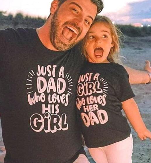Just a dad who loves his daddy-daughter T-shirt