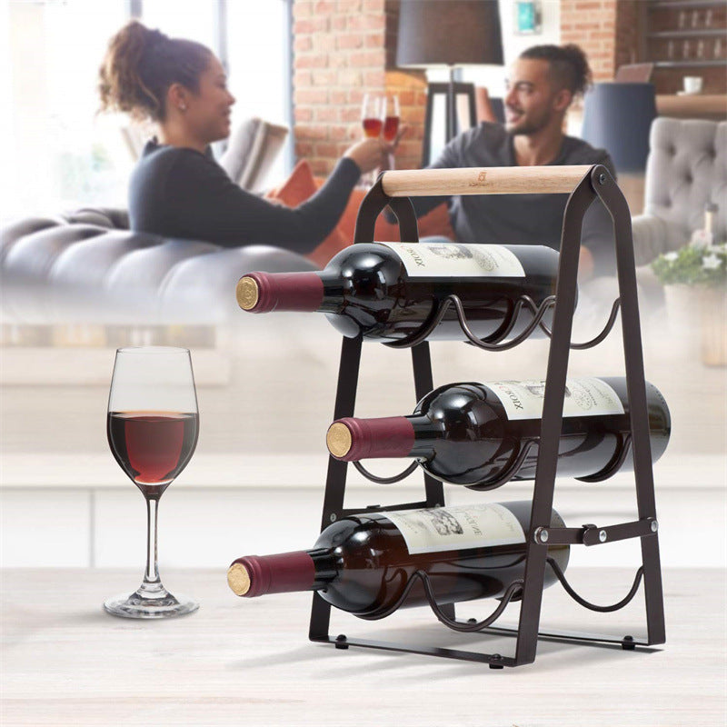 Rack de stockage de vin de bureau métallique