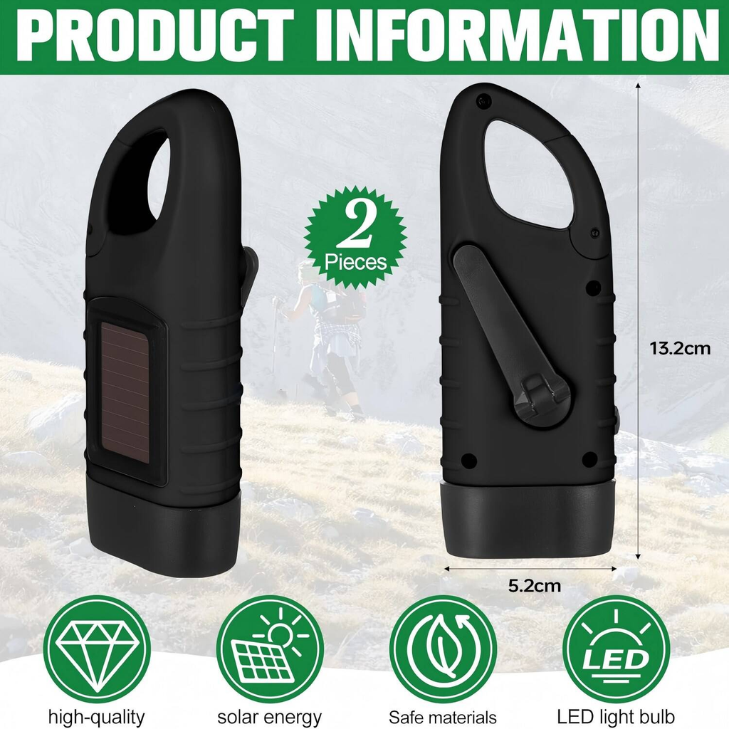 2-Pack Ensemble de torches solaires et mains cranes
