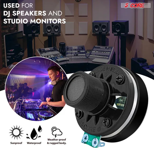 5 Core Compression Driver 200W Peak Power Aluminium Tweeter Diaphragm 8 Ohm Horn Haut-parleur