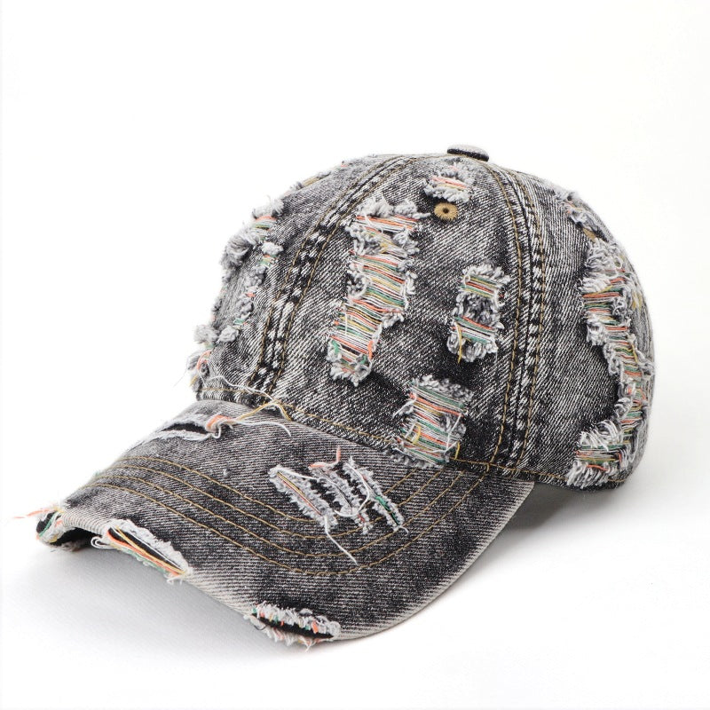 Hommes et femmes Matching Colorful Beveled Trou réglable Courbé Brim Trendy Baseball Ca