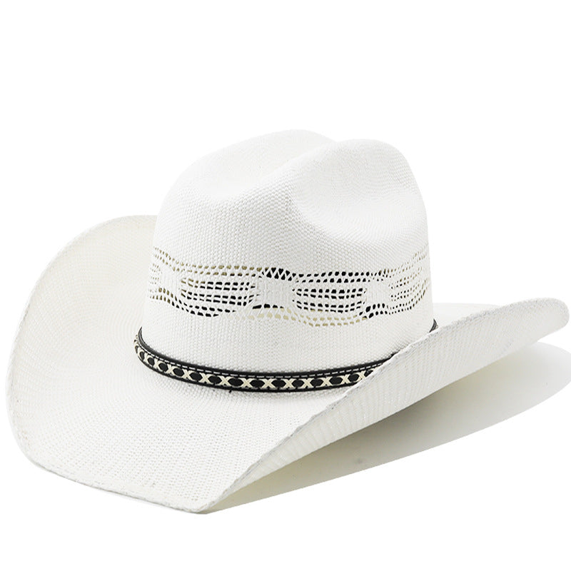 Chapeau de cowboy tissé à la main pour hommes