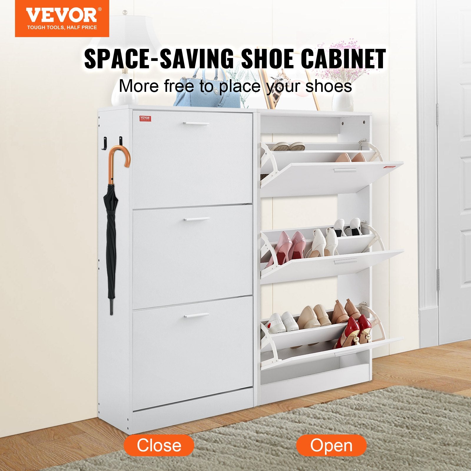 Cabinet de chaussures VEVOR avec 3 tiroirs