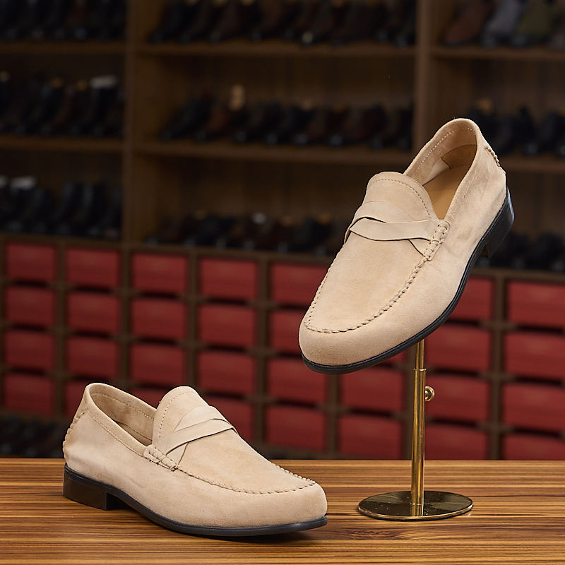 Pull-on Old-money-style Casual Chaussures respirantes en cuir