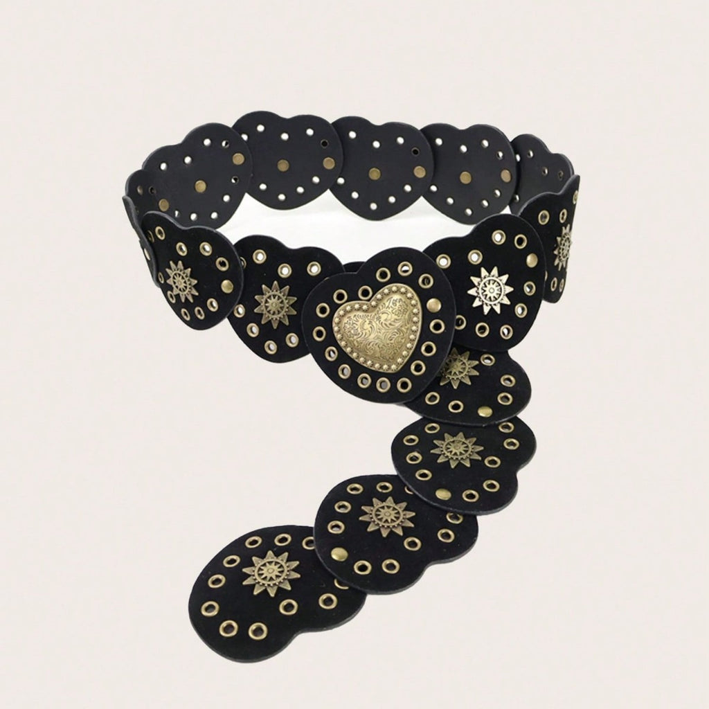 Ceinture en forme de coeur brillant