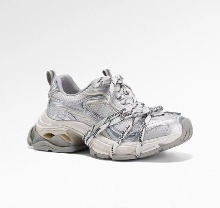Argent Designer Chaussures de style papa Athletic Casual