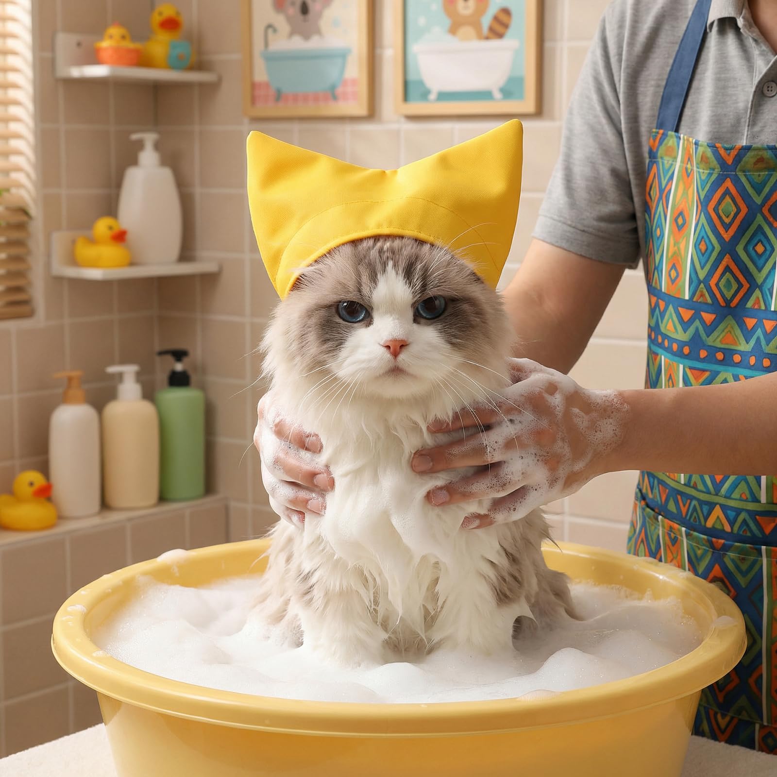 Couvertures d'oreilles réglables pour la protection des bains Cats gouttes d'oreille Casquettes de douche pour chiens