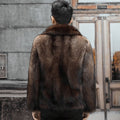 Manteau de fourrure de renard épais