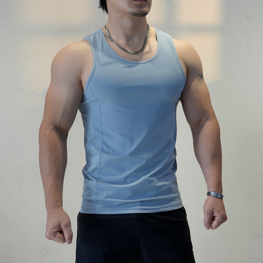 Tank de fitness côte-à-côte d'été haut hommes sans manches Vest Sports