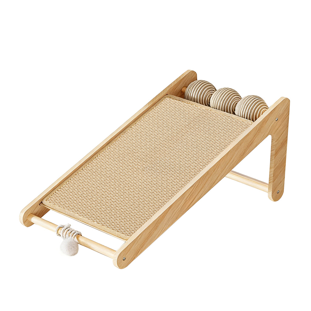 Un seul auto-pickup---L Rattan Cat poste de scratching avec joint de balle