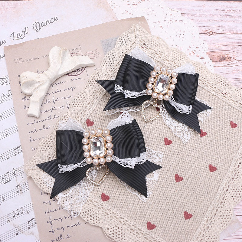Sweet Mignon Massure Headdress Lace Bow Strass