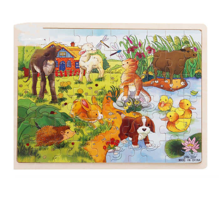 Enfants en bois Enfants Puzzle éducation précoce 60 pièces