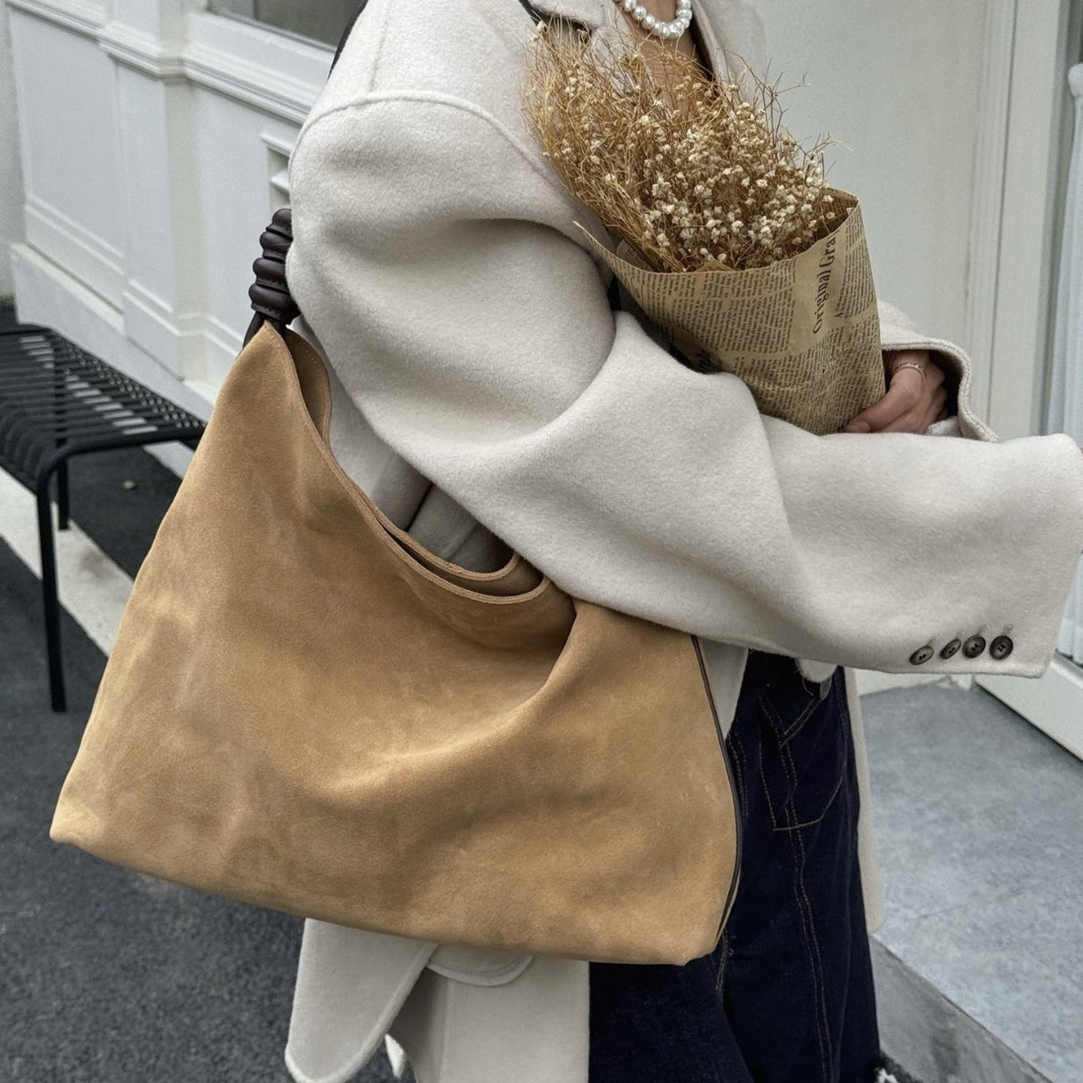 Sac d'épaules de transport d'automne hiver de grande capacité pour les femmes